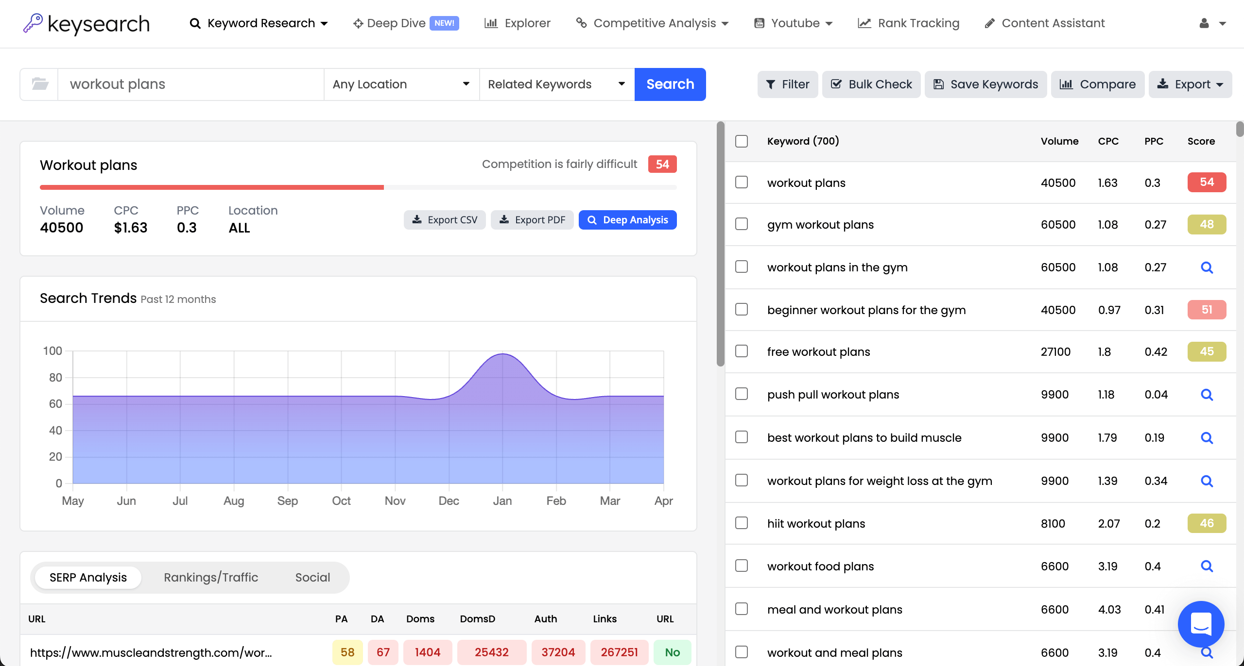 KeySearch Screenshot